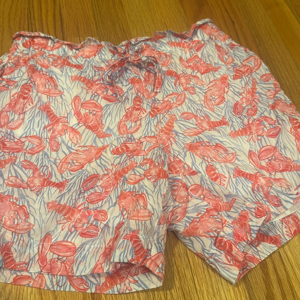 Talbots Pull On Lobster Lined Drawstring Shorts - image 1